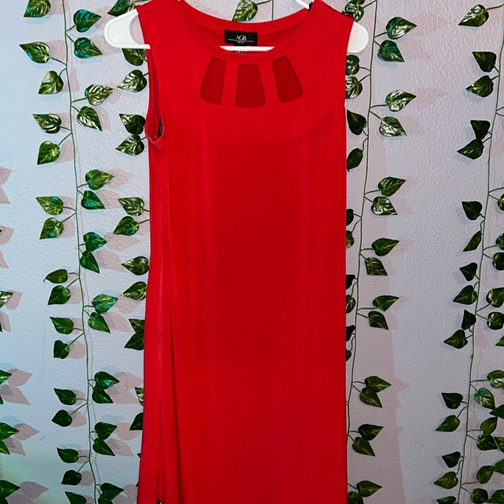 Small Red Dress, cut outs in the front